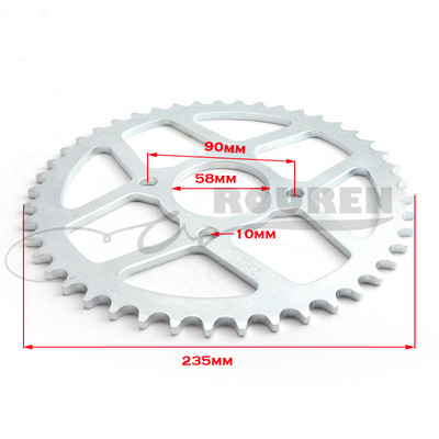 428 520 Lant 37 41 43 45T dinti 58mm Pinion spate pentru 50cc 70cc 110cc 125cc Dirt Pit Bike 428 37T 41T Accesorii