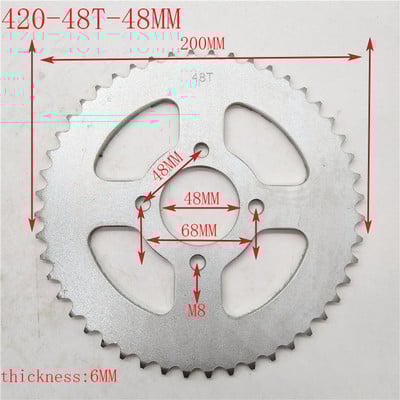420 428 37T 48T Dinți 48mm Pinion spate pentru lanț pentru ATV Quad Pit Dirt Bike Buggy Go Kart Motocicletă