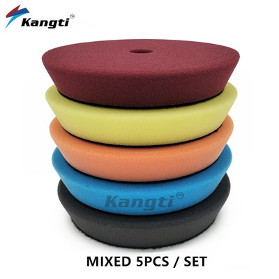 Disc de lustruit pentru mașină, 5 inch, 125 mm, tampoane de lustruit pentru polisher DA, spumă, burete auto, lână, tampoane de lustruit pentru lustruire auto