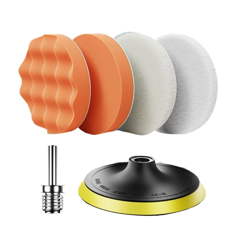 Set de tampon de lustruit pentru burghiu cu spumă portabil pentru tampon de lustruit auto 6x/set