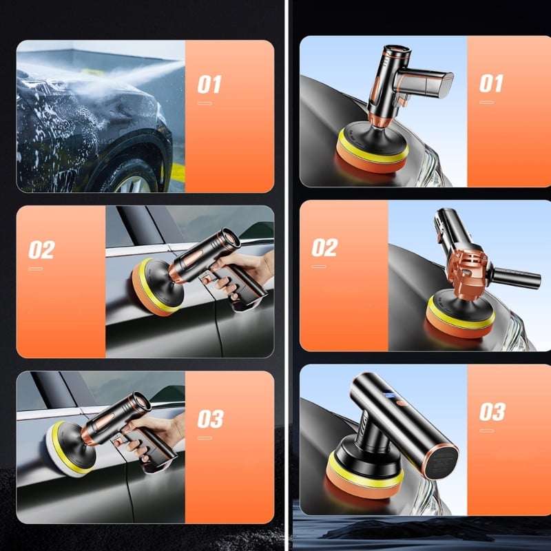 Set de tampon de lustruit pentru burghiu cu spumă portabil pentru tampon de lustruit auto 6x/set