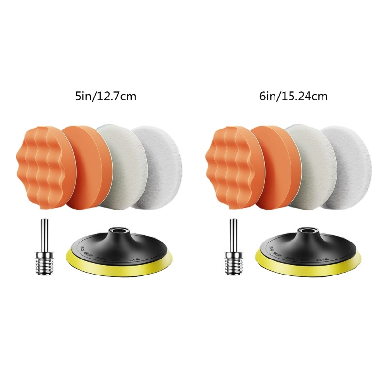 Set de tampon de lustruit pentru burghiu cu spumă portabil pentru tampon de lustruit auto 6x/set