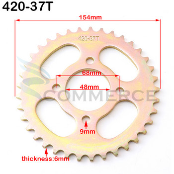 37 зъба 48 мм задно верижно зъбно колело 428-37T 428-37T за Направи си сам картинг ATV Quad Pit Dirt Bike Мотоциклет Мотор Мотопед
