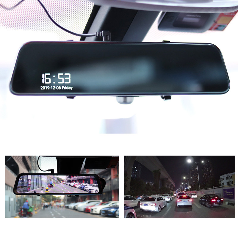 Înregistrare video cu oglindă Android pentru mașină 4G+32G 12" Oglindă retrovizoare auto Stream Media GPS Navi Super Night Dash Cam Cameră 1080P