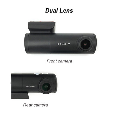 AZDOME 2K DVR auto încorporat GPS WiFi Cameră ascunsă față și spate Viziune nocturnă super 24 de ore Monitorizare parcare Înregistrare video