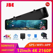 4K 3840*2160P 12 inch DVR Dash Cam WIFI GPS Sony IMX415 Oglindă retrovizoare 1080P Cameră auto Video Recorder Monitor parc