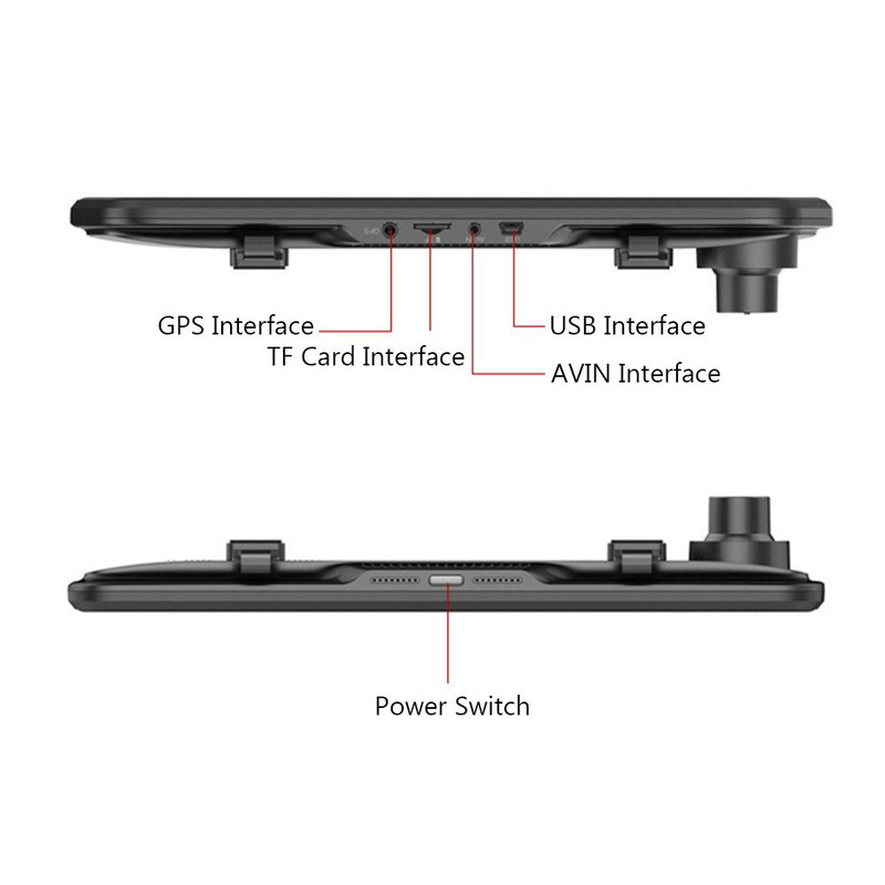 Cameră de bord cu oglindă TTFTFP pentru mașină cu ecran tactil de 10in1080P HD170 °Cameră cu unghi larg față și spate pentru mașină