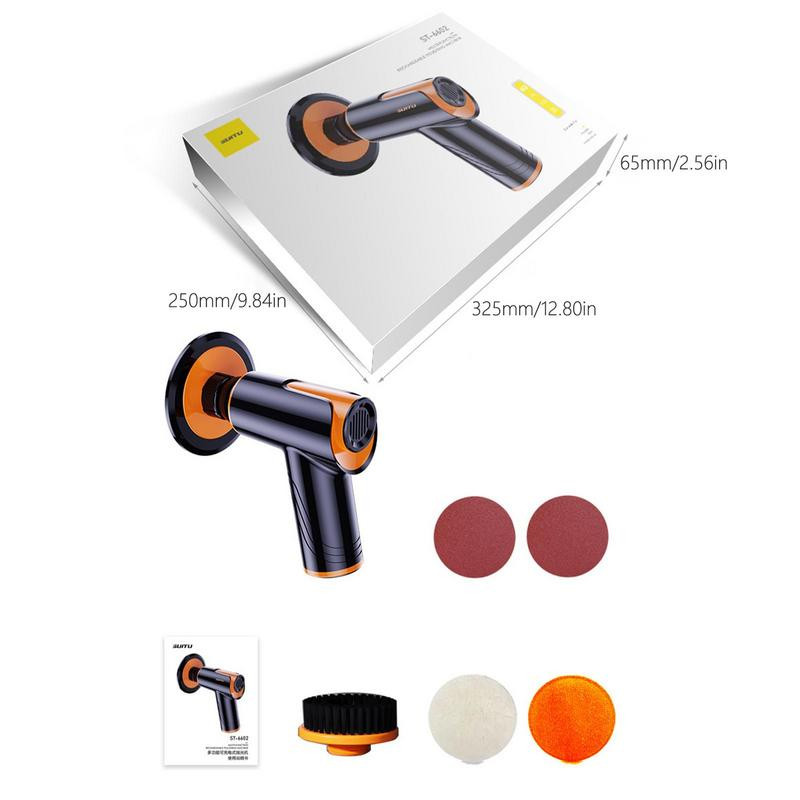 Polizor auto fără fir 4000mAh Mașină de slefuit cu 2 viteze Mini electrică fără fir reglabilă cu 2 viteze Lustruire automată cu ceară