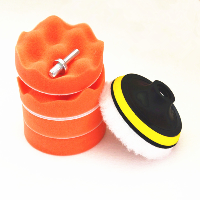 11 bucăți farfurie cu burete de lustruit 3-7 inchi Costum de frumusețe pentru mașină Roată de lustruit cu burete de pluș Tampă de lustruit cu ceară Pad de lână Roată cu burete M10