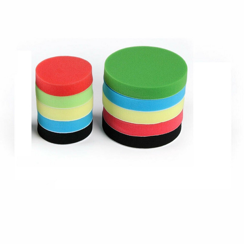 5 bucăți 4 inch/5 inch disc de lustruit auto cu burete plat roată de lustruire pentru îngrijirea vopselei auto disc de ceară pentru tampon de lustruit auto