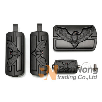 Eagle Logo Brake Pedal Cover Pad&Footest Footsteps&Pg Peg за Harley 883 1200 XL Softail Fat Boy Electra Glide Dyna Touring