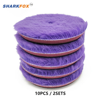 Tampă de lustruit din lână violet de 5/6 inch Tampă de lustruit pentru vopsea de mașină pentru lustruire cu ceară