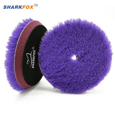 Tampă de lustruit din lână violet de 5/6 inch Tampă de lustruit pentru vopsea de mașină pentru lustruire cu ceară