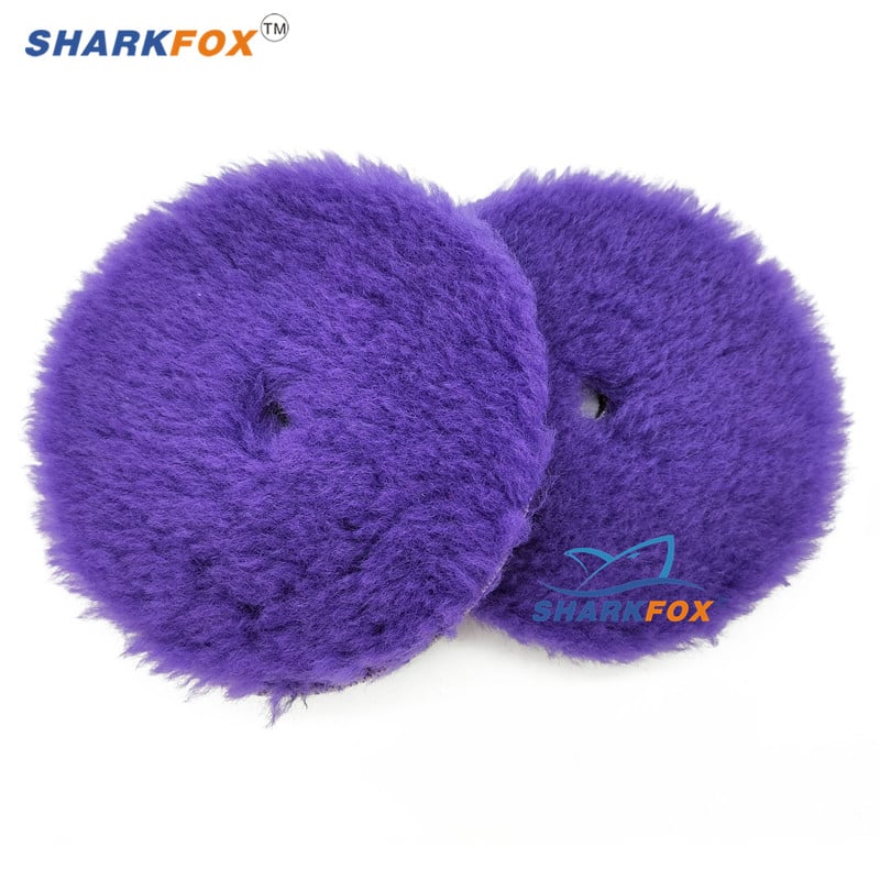 Tampă de lustruit din lână violet de 5/6 inch Tampă de lustruit pentru vopsea de mașină pentru lustruire cu ceară