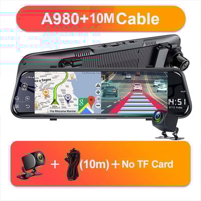 Cameră retrovizoare 4G de 10 inci Înregistrare automată Android Oglindă 1080P FHD WiGi GPS Dash Cam Oglindă Dvr Android 8.1 Dropshipping