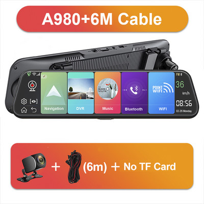 Cameră retrovizoare 4G de 10 inci Înregistrare automată Android Oglindă 1080P FHD WiGi GPS Dash Cam Oglindă Dvr Android 8.1 Dropshipping