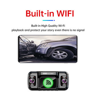 TiESFONG RX4S Dash Cam for Car DVR 4CH 4*1080P 360 Camera Support Rear Cam & GPS 24H Parking Monitor Εγγραφή βίντεο Νυχτερινή όραση