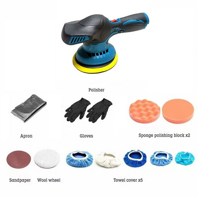 Slefuitor de mașină fără fir de 12V, baterie cu litiu, 6 viteze, reglabil, fără fir, mașină electrică de șlefuit cu ceară, instrument de spălare automată pentru frumusețea mașinii
