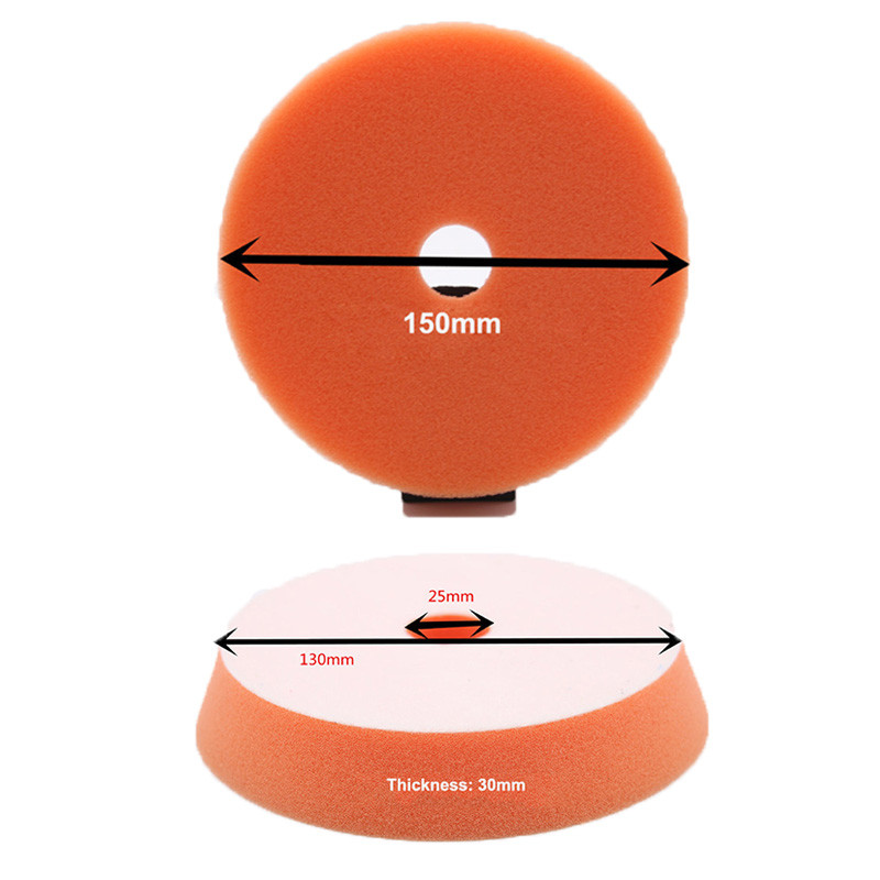 5 bucăți 6 inch tampon de lustruit pentru mașină cu burete de lustruit, șlefuire, cu ceară, roată pentru șlefuitor de mașini, set de tampon tampon, mașină de spălat fierbinte