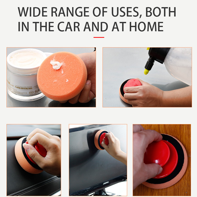 Burete pentru epilare cu ceară pentru mașină, cu mâner, lustruire automată a bumbacului, instrumente de întreținere, ceară pentru lustruit, spălare, curățare, aplicator, instrument, pentru stil auto