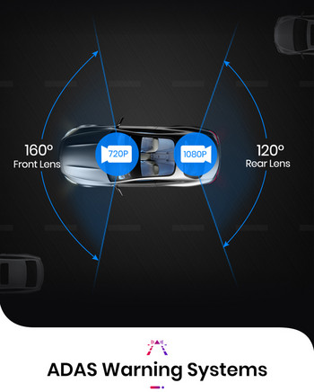 Καθρέφτης αυτοκινήτου 12 ιντσών Android 8.1 DVR Dash Camera 1080P Διπλός φακός WiFi Πλοήγηση GPS ADAS Απομακρυσμένη αυτόματη επιτήρηση βίντεο