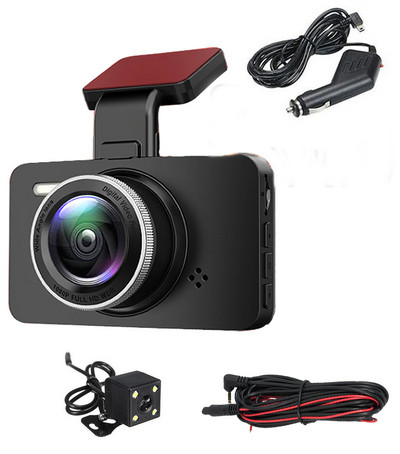 Versiune nouă 2022 Cameră DVR pentru mașină cu lentilă duală HD 1080P Dash Cam Înregistrare video digitală automată Dashcam Camera IPS Ecran tactil G-Senso