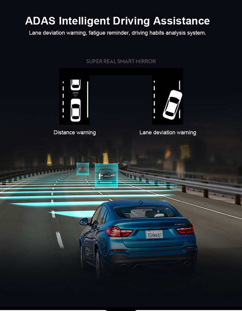 Versiune nouă 2022 Cameră DVR pentru mașină cu lentilă duală HD 1080P Dash Cam Înregistrare video digitală automată Dashcam Camera IPS Ecran tactil G-Senso