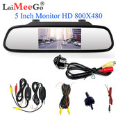 Car Styling Wireless Ecran TFT LCD de 5 inchi Afișaj monitor pentru mașină pentru vedere spate Cameră de rezervă inversă Afișaj TV pentru mașină Wifi