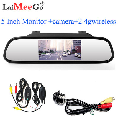 Car Styling Wireless Ecran TFT LCD de 5 inchi Afișaj monitor pentru mașină pentru vedere spate Cameră de rezervă inversă Afișaj TV pentru mașină Wifi