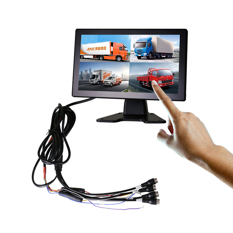 Monitor 10" cu DVR 4 CH Siguranța vehiculului Monitor DVR mobil pentru autobuz, camion, Înregistroare video digitale cu monitor pentru vehicule