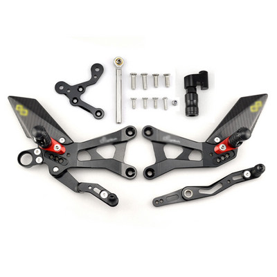 MTKRACING pentru YAMAHA YZF-R6 YZF R6 2017-2020 Seturi din spate Înălți pedala Resets reglabile Șervețe Levier schimbător frână