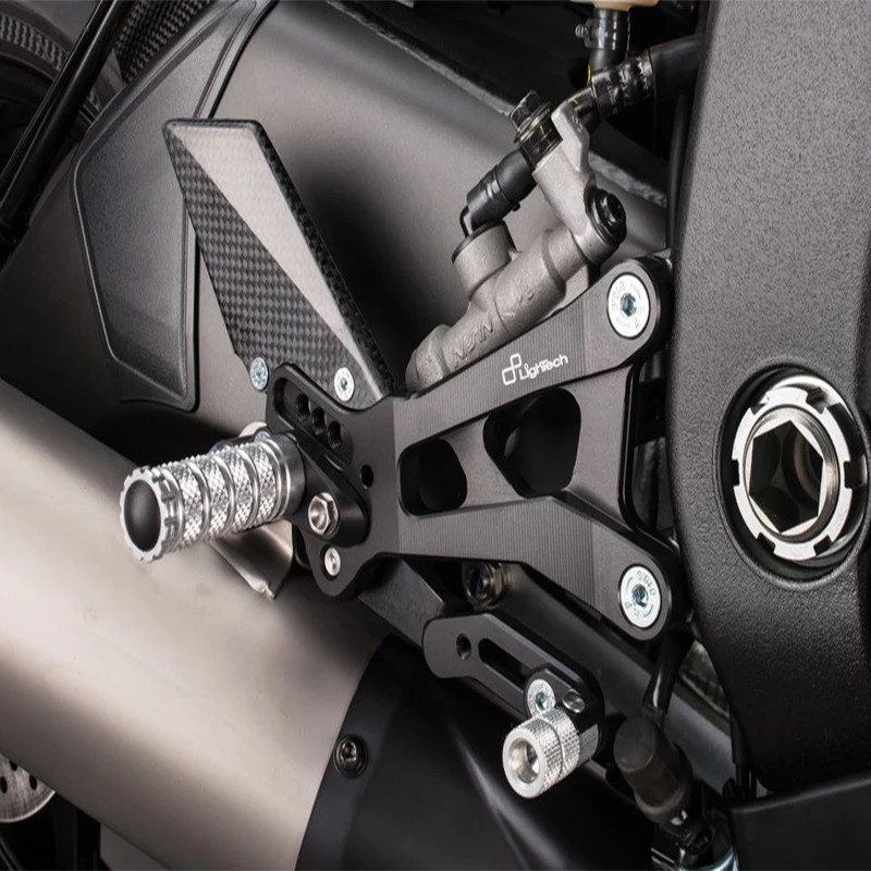 MTKRACING pentru YAMAHA YZF-R6 YZF R6 2017-2020 Seturi din spate Înălți pedala Resets reglabile Șervețe Levier schimbător frână