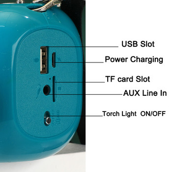 TG613 Слънчево зареждане Bluetooth високоговорител Външен държач за мобилен телефон LED фенерче TWS AUX TF субуфер Безжичен USB високоговорител