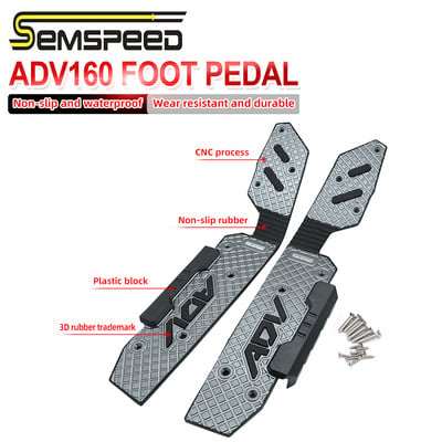 SEMSPEED pentru Honda ADV 160 2021 2022 2023 ADV160 Covorașe CNC Suport pentru picioare Tablou de picioare Trepte Plăci Suport placa