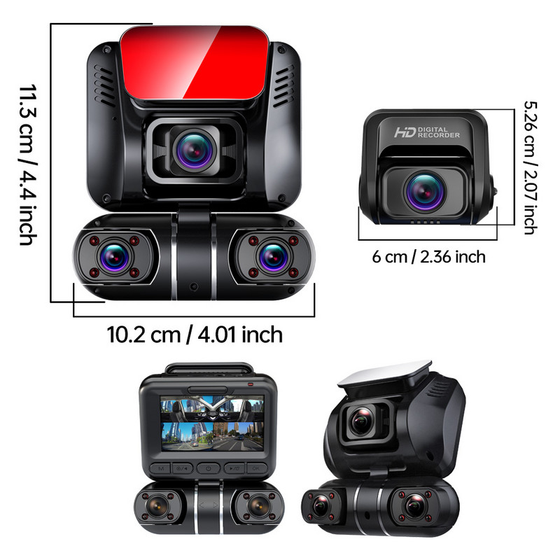 TiESFONG M10max 2K 1440P Dash Cam за автомобилен DVR 4CH 360 камера 24H Паркинг Монитор Нощно виждане Автоматичен видеорекордер WiFi 256Gmax