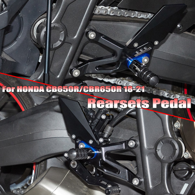 HONDA CB650R-hez CBR650R 19-21 CB650F CBR650F 17-21 Hátsó készletek Magasító pedál Állítható Hátsó készletek Lábcsapok Váltókar Fék