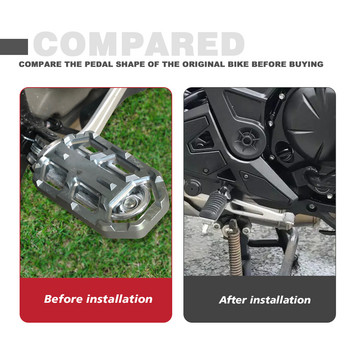 Широка поставка за крака на мотоциклет Колче за крака от алуминиева сплав, подходящо за Kawasaki VERSYS x 300 Versys650 Versys 1000 2015-2022 2021 2020 2019
