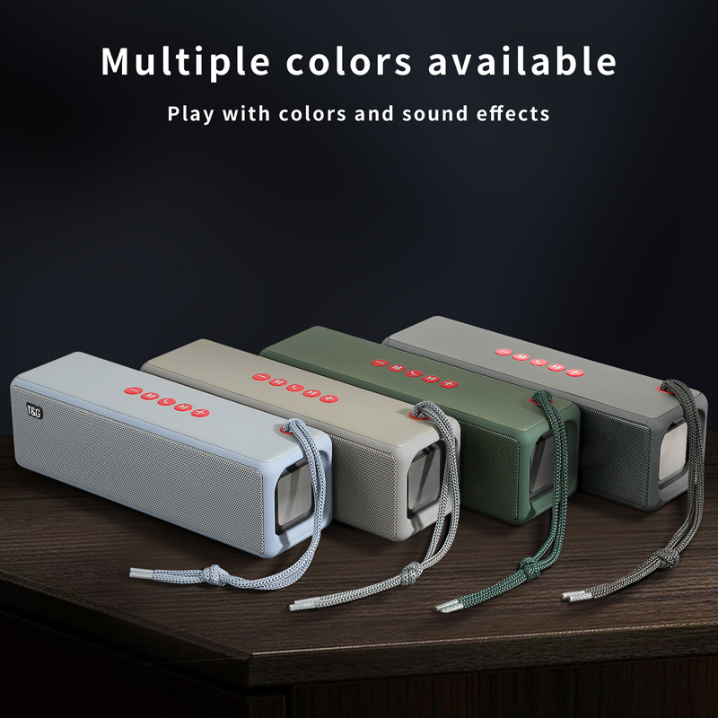 EONKO TG-271 ristkülikukujuline raske bassiga juhtmevaba Bluetooth-kõlar koos TF USB FM AUX vabakäeseadme TWS laetava akuga