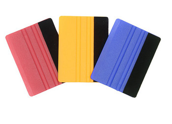 1 τεμ. Μπλε Κόκκινο Κίτρινο Squeegee Felt Edge Scraper Αυτοκόλλητα Αυτοκινήτου Vinyl Wrapping & Tint Tools Pro Plastic Soft Wrapping Spatula Tool