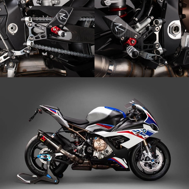MTKRACING pentru BMW S1000RR S1000 RR 2019-2022 2020 2021 Seturi din spate Pedală înălțită Reglaje spate reglabile Șervețe Levier schimbător frână
