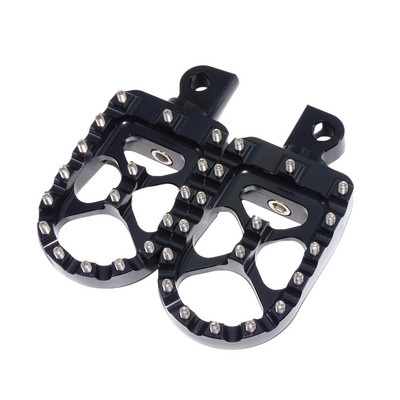 2x Suporturi CNC pentru motociclete Suporturi pentru picioare Negru/crom pentru Harley Dyna Fatboy Street Bob Wide Glide Sportster XL883 Custom