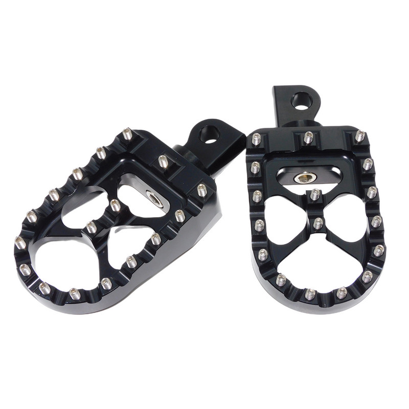 2x Suporturi CNC pentru motociclete Suporturi pentru picioare Negru/crom pentru Harley Dyna Fatboy Street Bob Wide Glide Sportster XL883 Custom