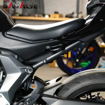 Мотоциклетна поставка за крака на задния пътник Peg Blanking Plate Седалка CNC педал за Yamaha YZF R7 R1 R1M 2021-2023 Монтаж на скоба