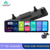 Autós visszapillantó tükör 2+32GB GPS-navigáció 10,88 hüvelykes Android 8.1 Dash Cam ADAS 4G kétkamerás videórögzítő