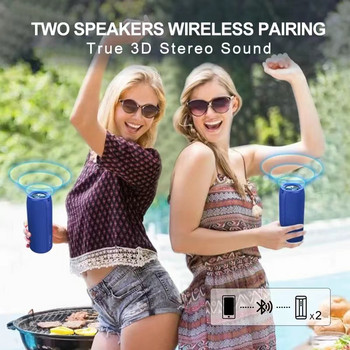 Външен водоустойчив високоговорител Portablee Bluetooth високоговорители Безжичен високоговорител Субуфер Музикална кутия AUX TF USB Стерео Силен бас