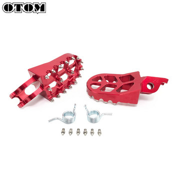 OTOM Мотоциклетни предни крака CNC алуминиева сплав Foot Peg Rest Extension Pedal W/ Spring Teebs За KAWASAKI KXF KX KLXR 250 450