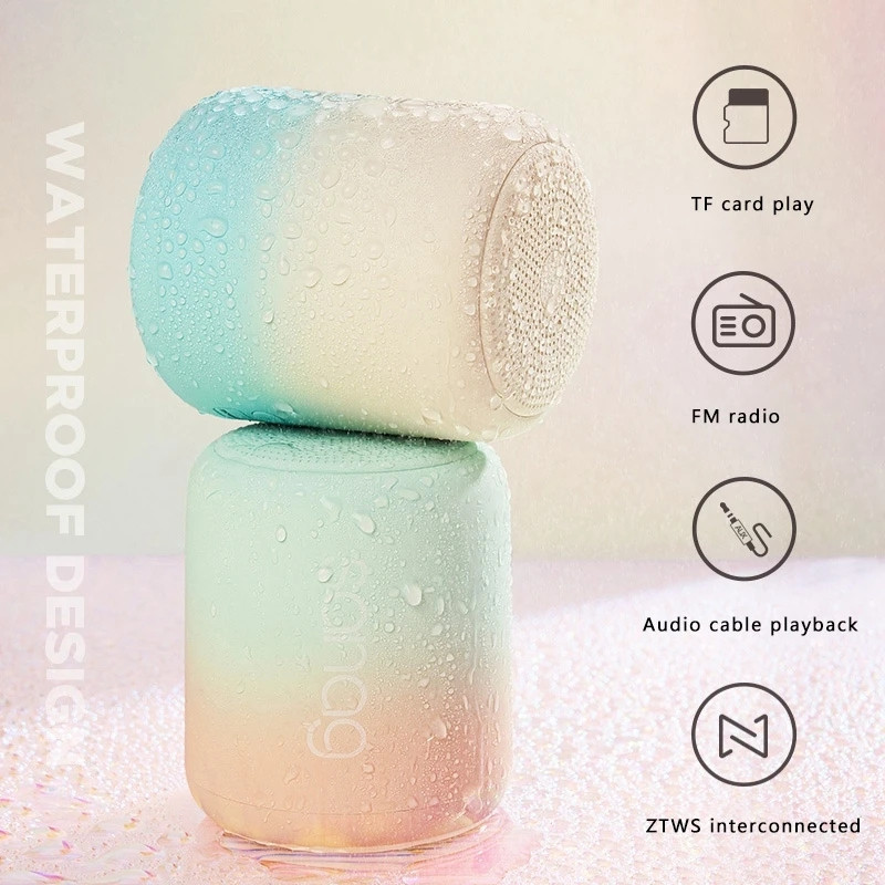 Difuzor Bluetooth fără fir X6S Bas mic tun de oțel Difuzor portabil în aer liber Subwoofer impermeabil cu card TF digital 3D