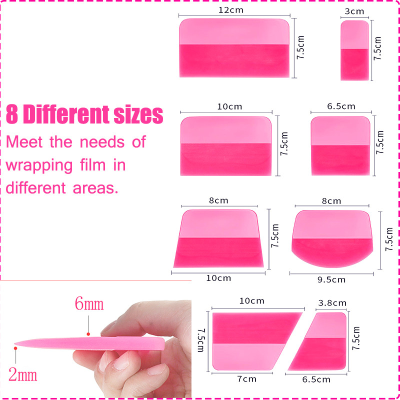 TOFAR Set de nuanțare a geamurilor Instrumente TPU PPF racletă pentru vopsea auto Film de protecție înveliș de vinil Racletă de cauciuc Accesorii auto Curățare ștergător