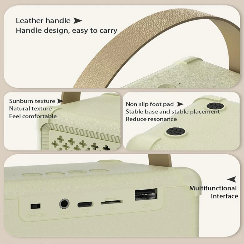 Difuzor Bluetooth portabil retro N10 Telefon mobil multifuncțional Computer Card difuzor Bluetooth fără fir Difuzor subwoofer