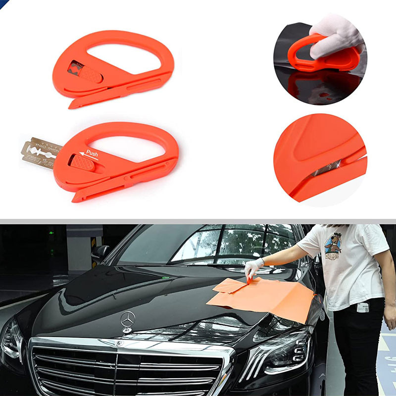 Set de instrumente pentru înfășurare peliculă pentru mașină, spatulă de vinil pentru mașină, instrumente de împachetat, instrument de tăiere a foliei de protecție pentru vehicule, instrument de ajutor pentru vopsirea ferestrelor, accesorii auto